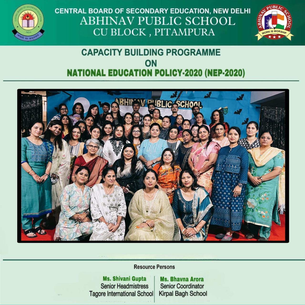 CBSE CAPACITY BUILDING WORKSHOP - Abhinav Public School